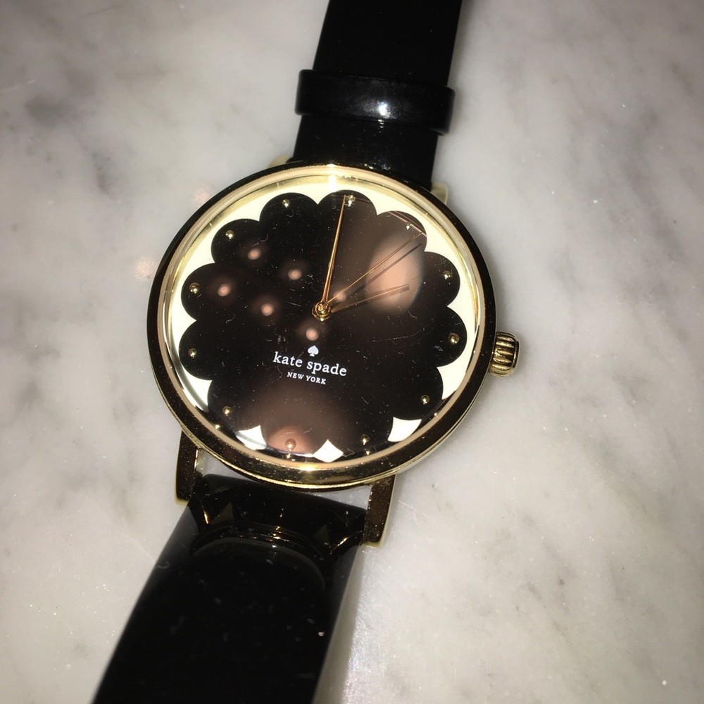 Kate Spade Women’s Black Leather Watch